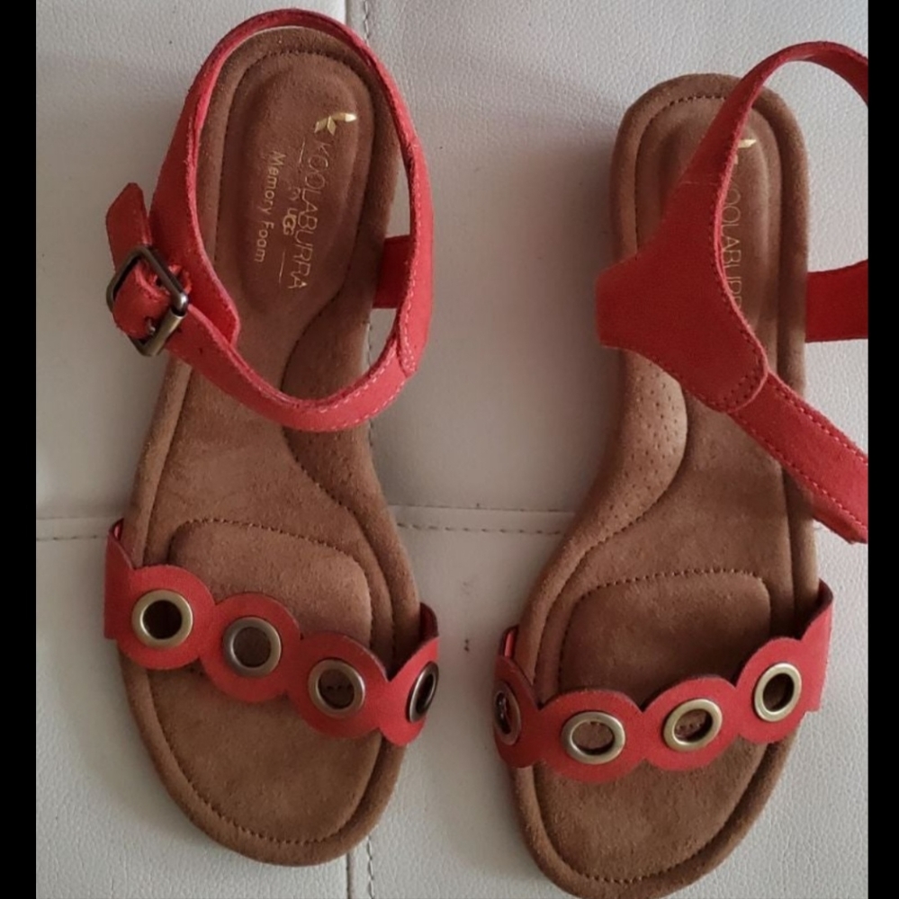 Koolaburra by UGG Women's Leira Heeled Sandal, Ember Glow, SZ 6 - Picture 2 of 4